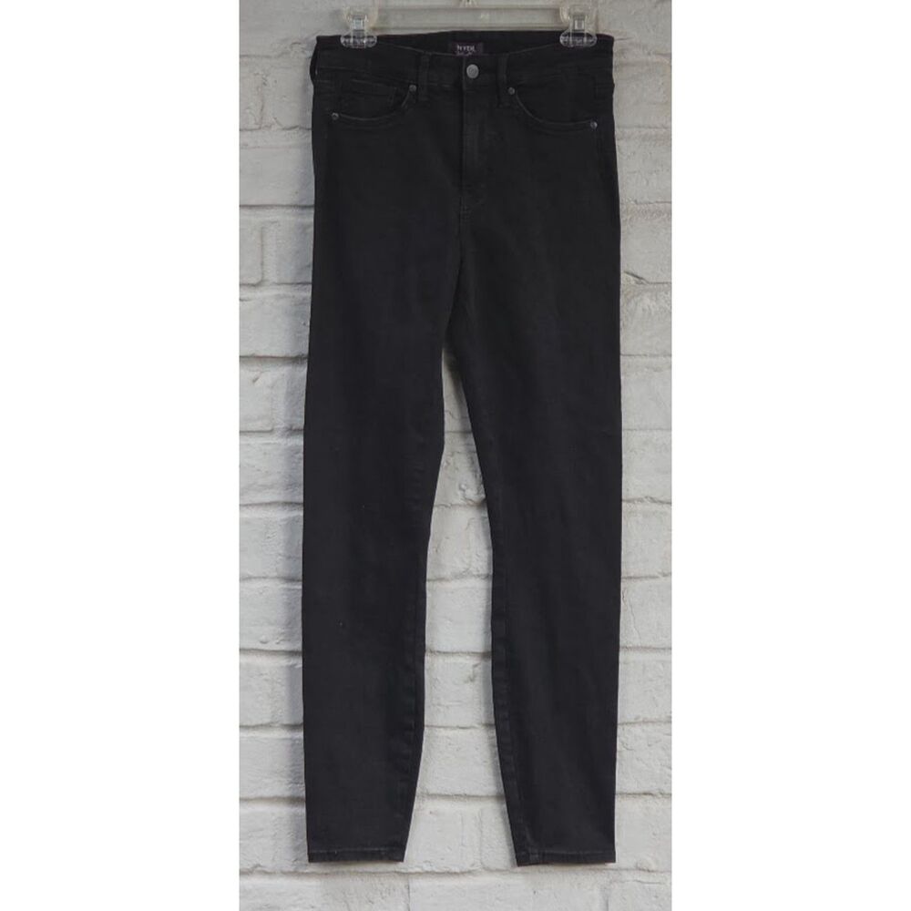 NYDJ Ami Skinny Lift Tuck Black Denim Jeans Size 2